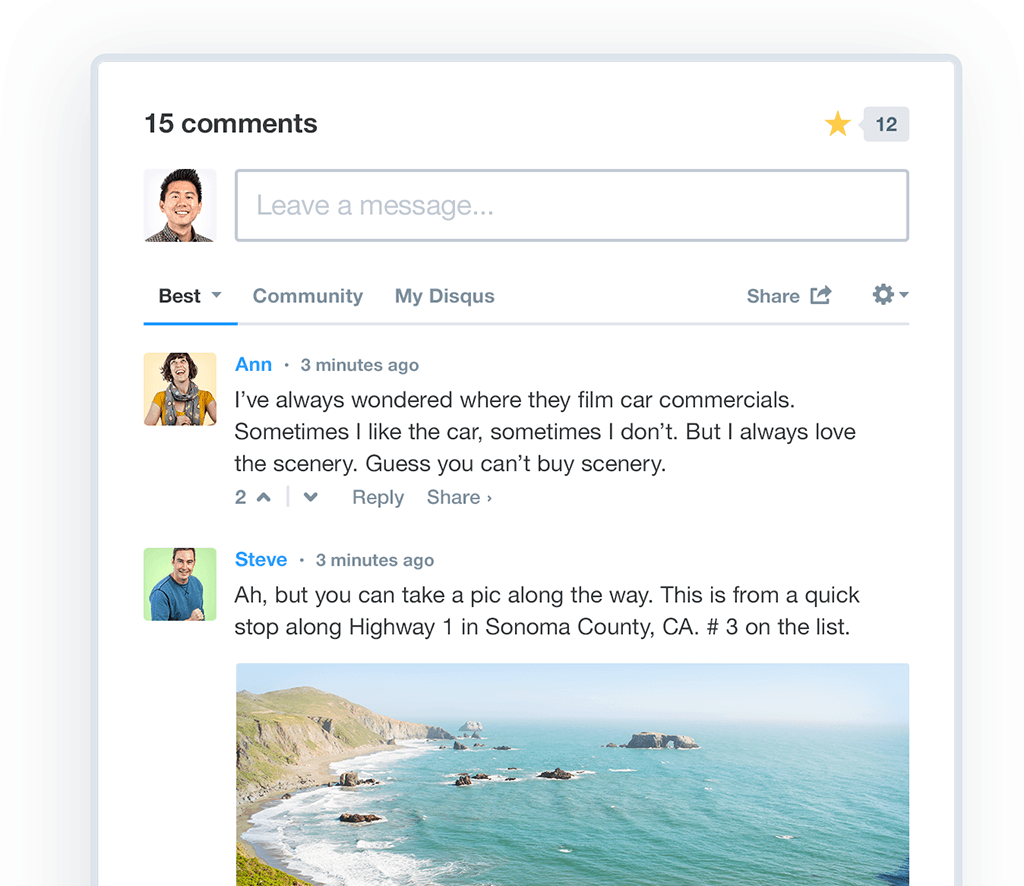 DISQUS ejemplo comentarios