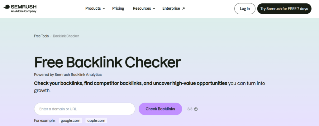 semrush-backlink-checker